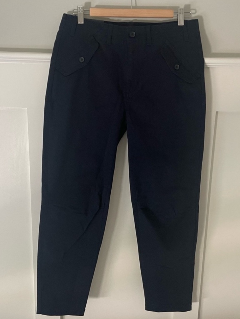 Banana Republic Authentic Chino Girlfriend Pant Preppy Navy Size 6 - Picture 6 of 10